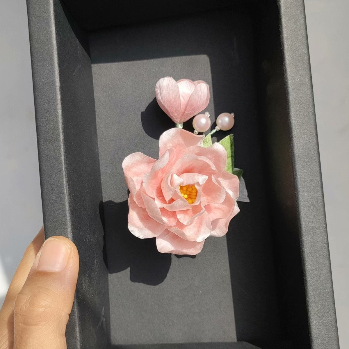 Handmade Hibiscus Ronghua Hairpin - Artisanal Silk Floral Headpiece