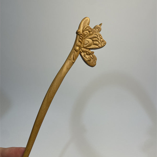 PF145 - 20cm Green Sandalwood Hair Sticks - Wholesale