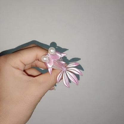 Handmade Chanhua Goldfish Brooch - Pink Ombre with Pearl