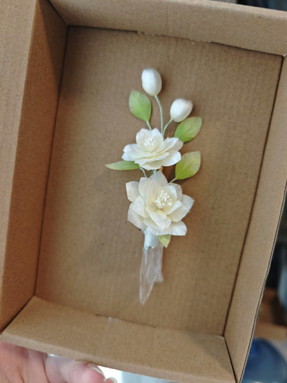 Handmade Ronghua Jasmine Flower - Lifelike Botanical Hair Accessory