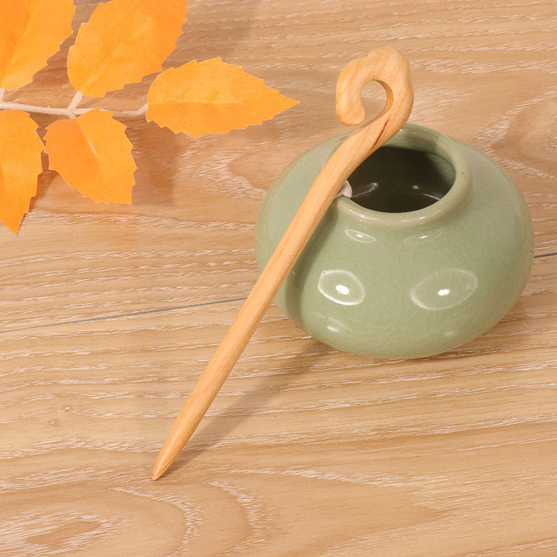 PF125 - 15cm Peach Wood Hair Sticks - Wholesale