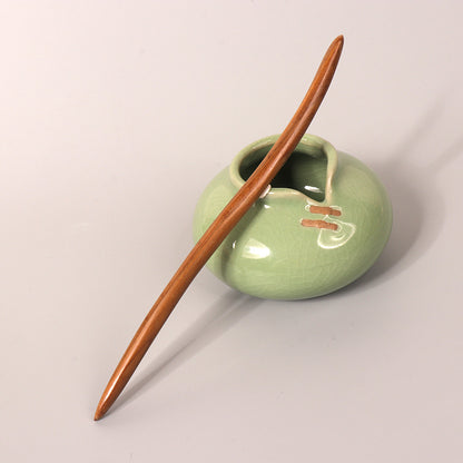 PF097 - 18cm Green Sandalwood Hair Sticks - Wholesale