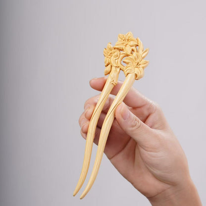 PF143 - Intricate Wooden Hair Sticks - Wholesale