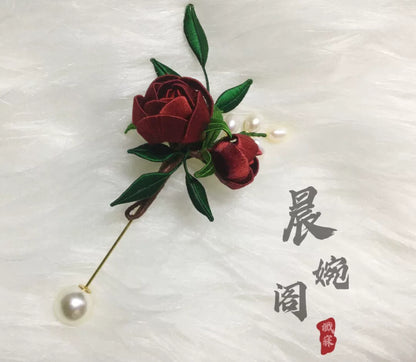 PF056 - Rose Chanhua Brooch - Wholesale