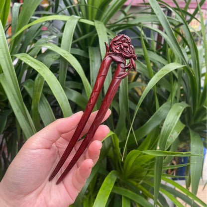 PF143 - Intricate Wooden Hair Sticks - Wholesale