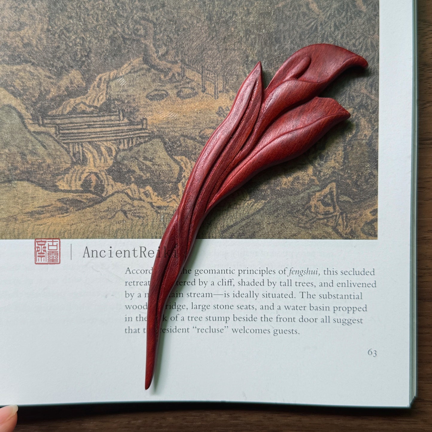 PF164 - 14.5cm African Padauk Hair Sticks - Wholesale