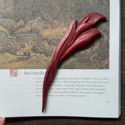 PF164 - 14.5cm African Padauk Hair Sticks - Wholesale