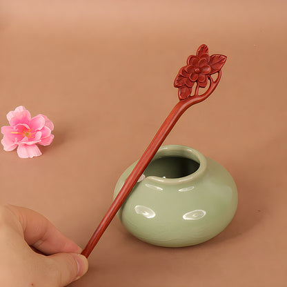 PF114 - 18cm African Padauk Hair Sticks - Wholesale