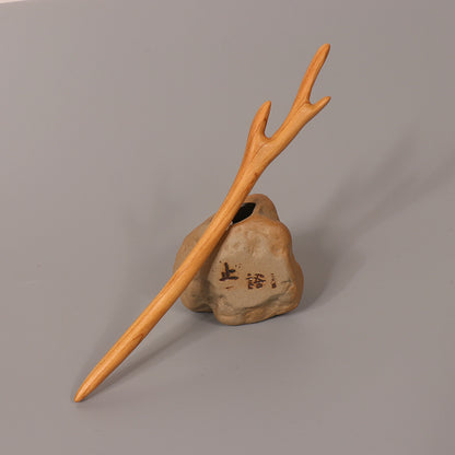 PF099 - 18cm Peach Wood Hair Sticks - Wholesale