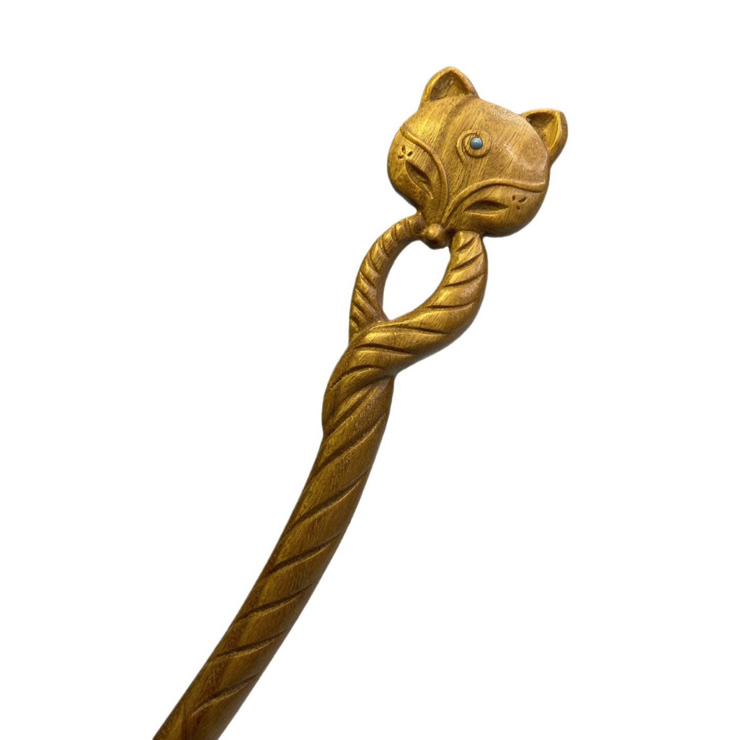 PF145 - 20cm Green Sandalwood Hair Sticks - Wholesale