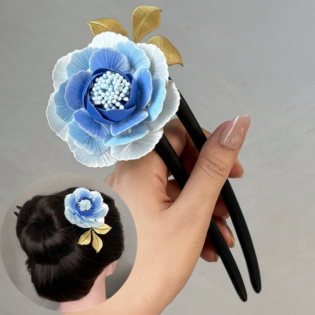 Peony Hairpin Chanhua Materials Flowers DIY Kit - Include Detailed Video Tutorial
