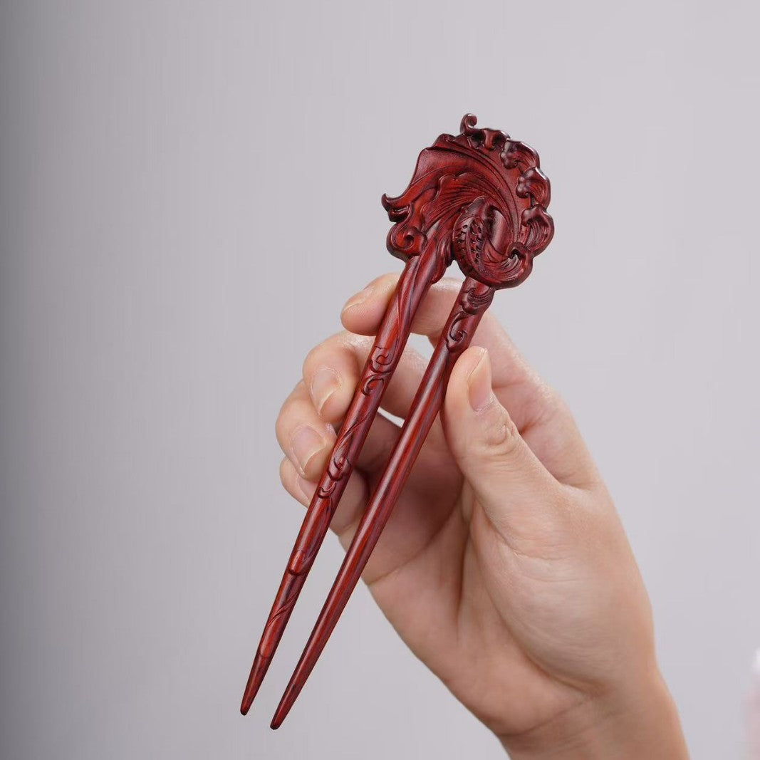 PF143 - Intricate Wooden Hair Sticks - Wholesale