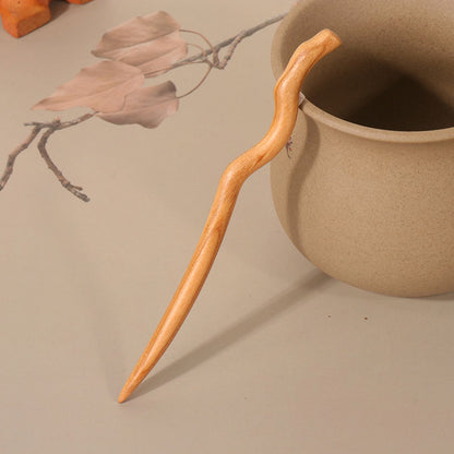 PF125 - 15cm Peach Wood Hair Sticks - Wholesale