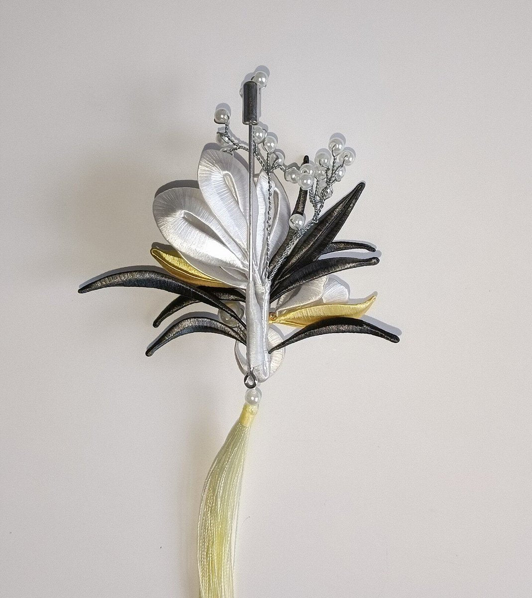 Handmade Chanhua Thread-Wrapped Floral Brooch - Elegant Wedding & Banquet Accessory