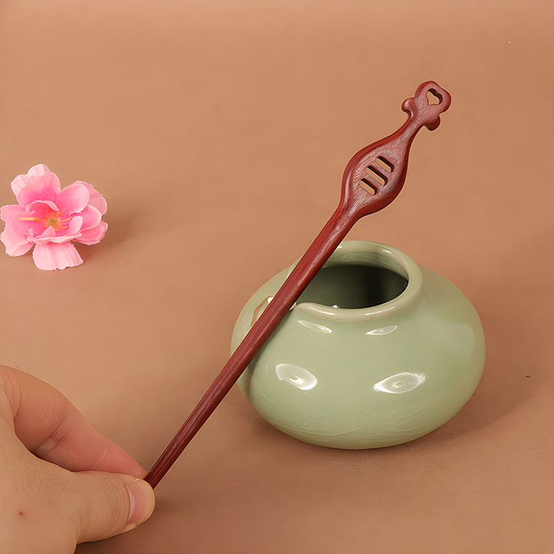 PF086 - 18cm African Padauk Hair Sticks - Wholesale