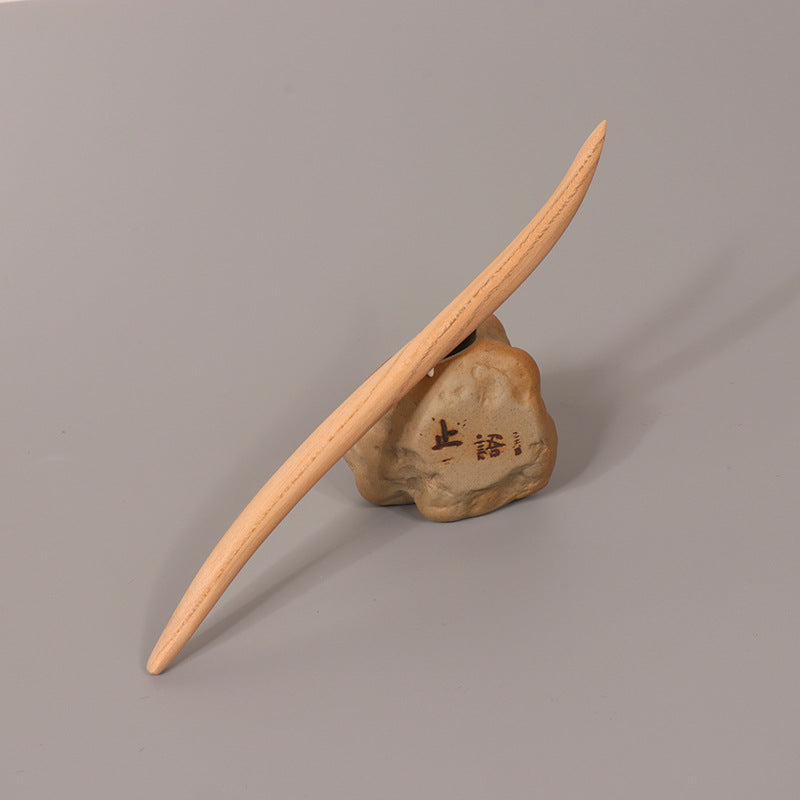 PF099 - 18cm Peach Wood Hair Sticks - Wholesale
