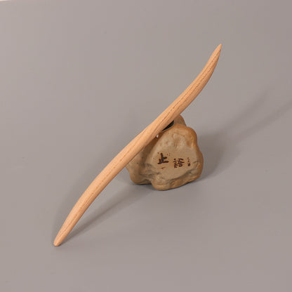 PF099 - 18cm Peach Wood Hair Sticks - Wholesale