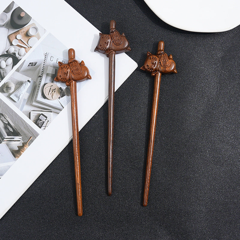 PF185 - 19cm Lacewood Hair Sticks - Wholesale
