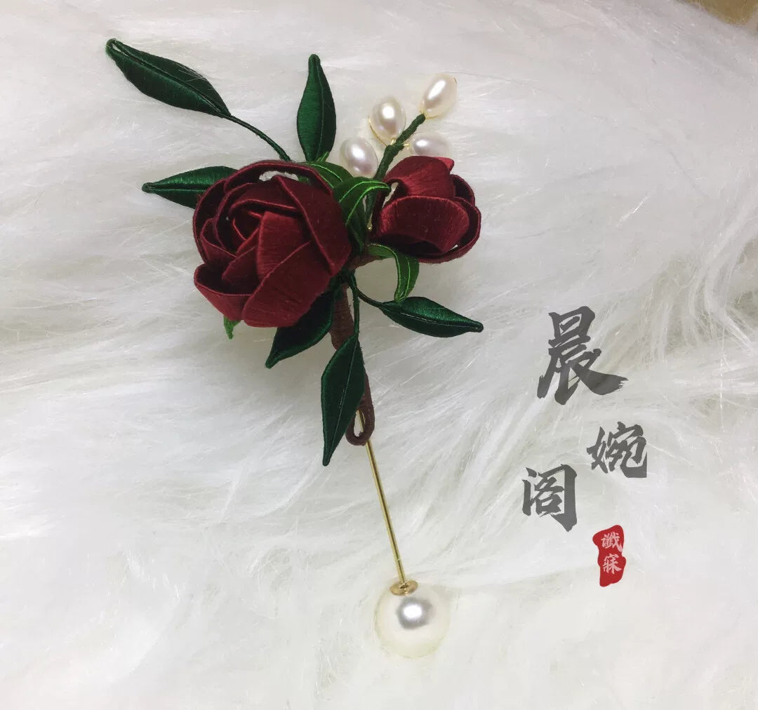 PF056 - Rose Chanhua Brooch - Wholesale