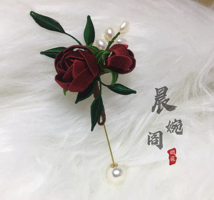 PF056 - Rose Chanhua Brooch - Wholesale