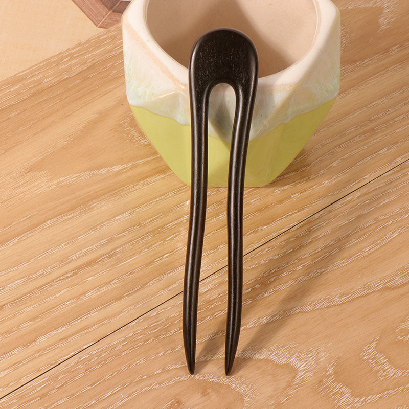 PF105 - U Shape African Blackwood Hair Sticks - Wholesale