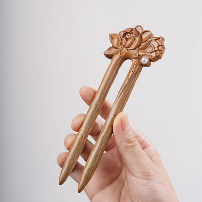 PF143 - Intricate Wooden Hair Sticks - Wholesale