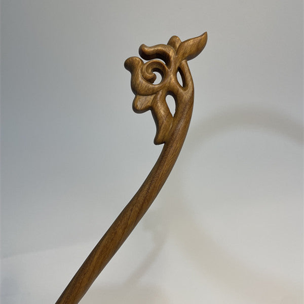 PF145 - 20cm Green Sandalwood Hair Sticks - Wholesale