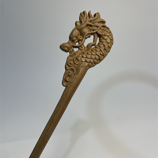 PF145 - 20cm Green Sandalwood Hair Sticks - Wholesale