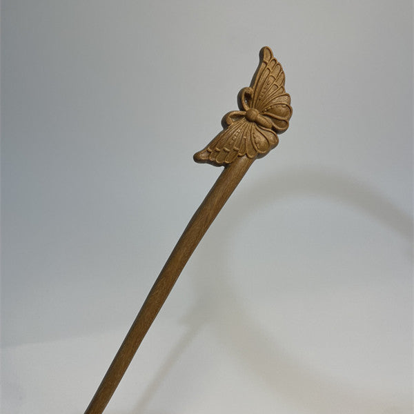 PF145 - 20cm Green Sandalwood Hair Sticks - Wholesale