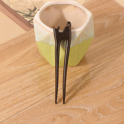 PF105 - U Shape African Blackwood Hair Sticks - Wholesale