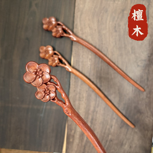 PF168 - Red Sandalwood Hair Sticks - Wholesale