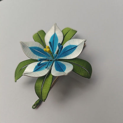 Handmade Thread-Wrapped Silent Princess Brooch - Artisanal Chanhua Floral Pin