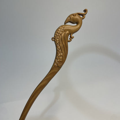 PF145 - 20cm Green Sandalwood Hair Sticks - Wholesale