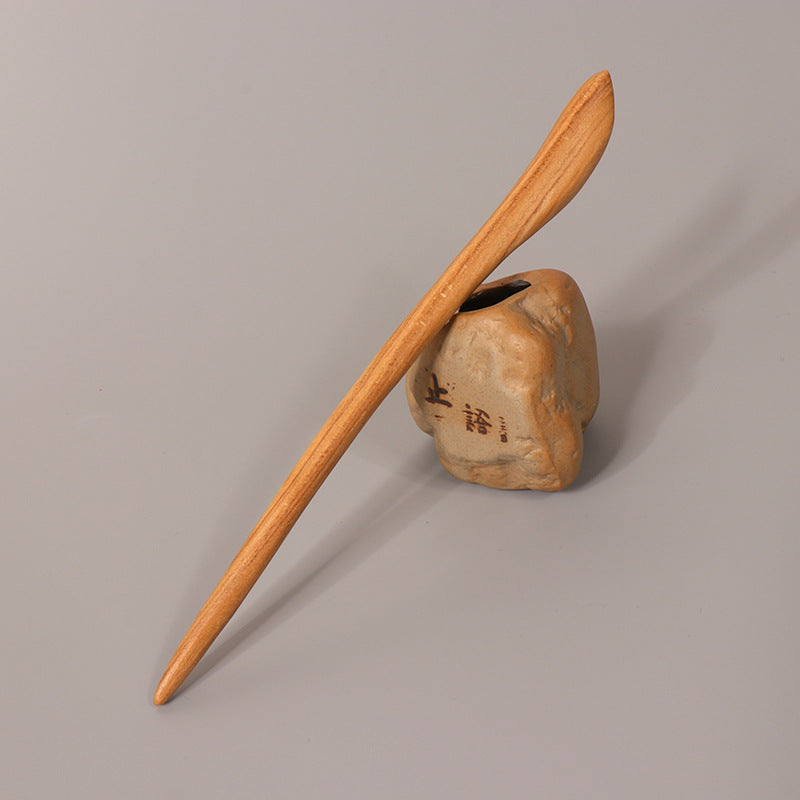 PF099 - 18cm Peach Wood Hair Sticks - Wholesale