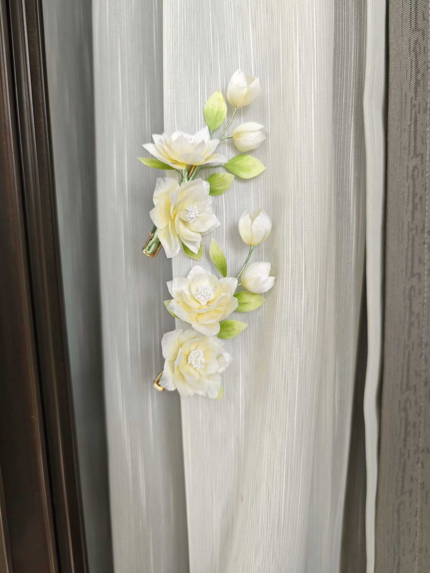 Handmade Ronghua Jasmine Flower - Lifelike Botanical Hair Accessory