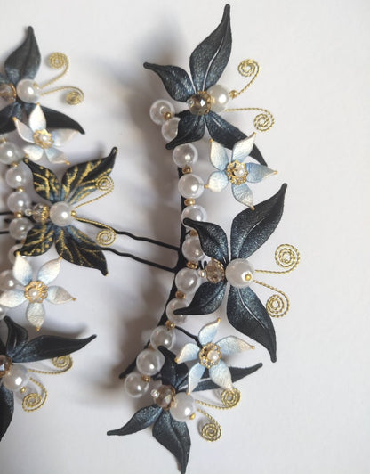 Handmade Thread-Wrapped Butterfly Hair Fork - Artisanal Chanhua Wedding Hairpin