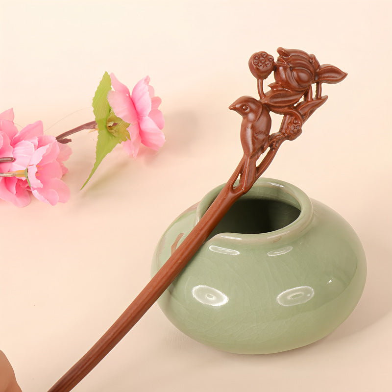 PF100 - 18cm Lacewood Hair Sticks - Wholesale
