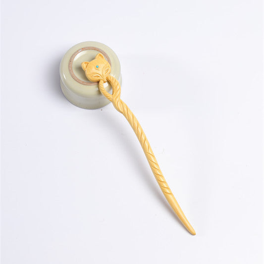 PF156 - 20cm Fox Wooden Hair Sticks - Wholesale