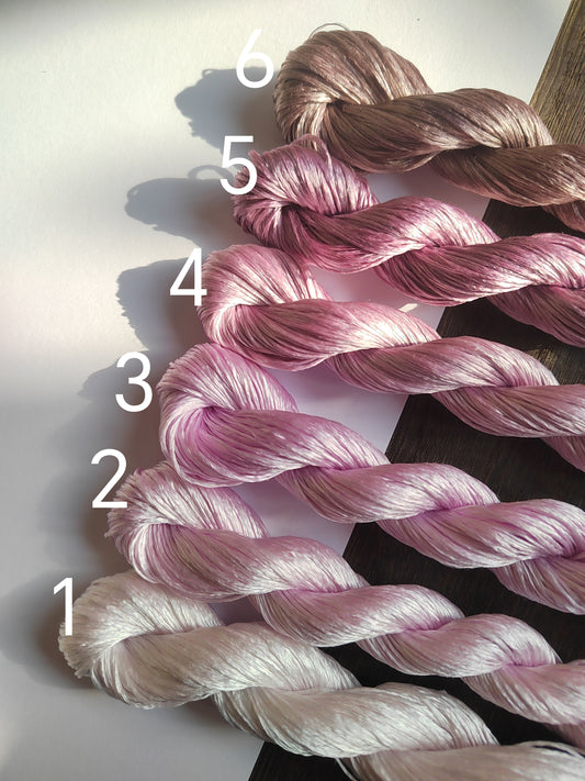 10g Suzhou Embroidery Thick Filament Slightly Twisted Mulberry Silk Thread(豆沙棕) - Hand-dyed Ronghua Threads