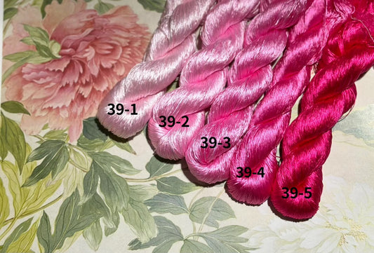 80m Filo di seta di gelso non ritorto per ricamo Suzhou (#039 (1-5) 80m*5) - Ronghua Threads