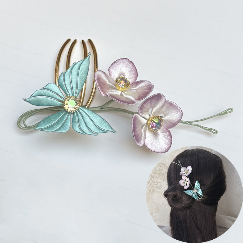 Huadie Hairpin Chanhua Materials Flowers DIY Kit - Include Detailed Video Tutorial