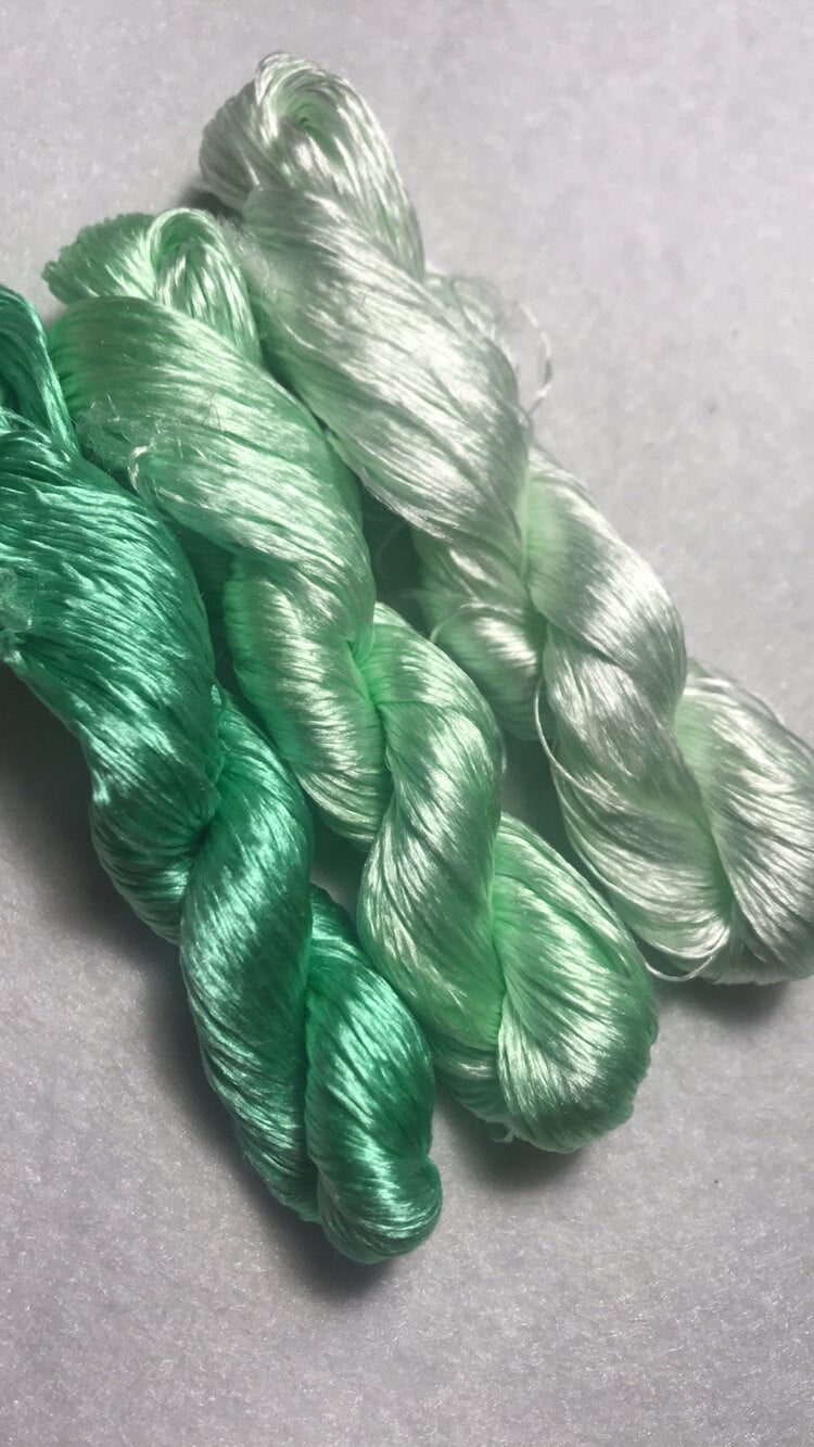 80m Suzhou Embroidery Untwisted Mulberry Silk Thread(#16玉苁蓉  80m*3) - Ronghua Threads