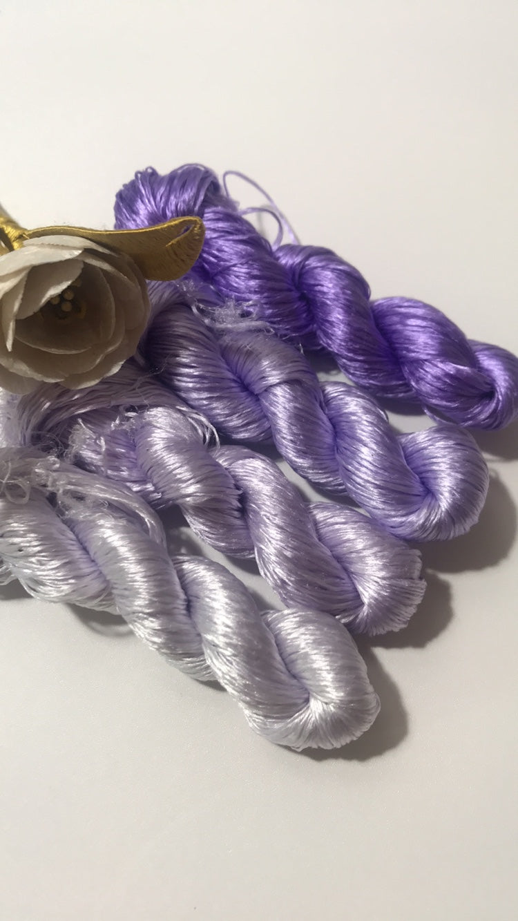80m Suzhou Embroidery Untwisted Mulberry Silk Thread(#096（1-4）  80m*4) - Ronghua Threads