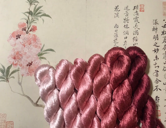Filato di seta di gelso non ritorto per ricamo Suzhou da 80 m (#024 80 m*6) - Fili Ronghua