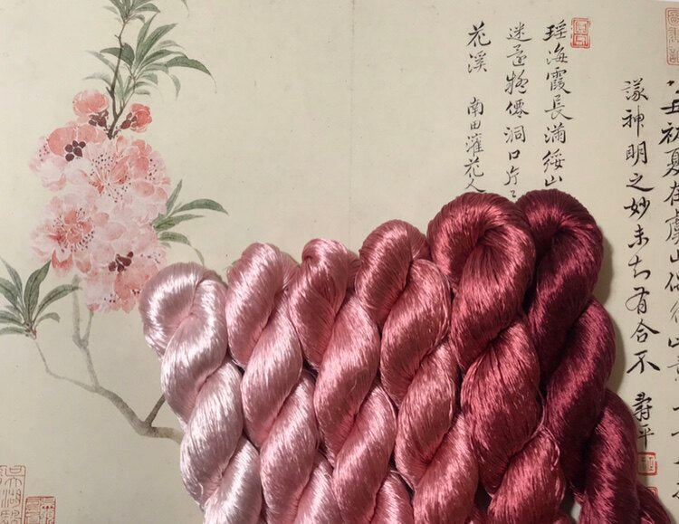 80m Suzhou Embroidery Untwisted Mulberry Silk Thread(#24  80m*6) - Ronghua Threads