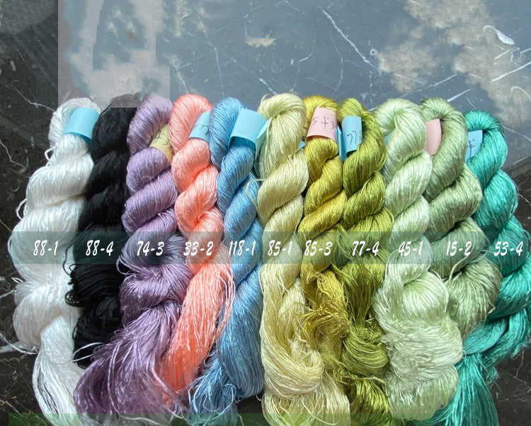 400m Suzhou Embroidery Monofilament Untwisted Mulberry Silk Thread(set清凉一夏) - Ronghua Threads