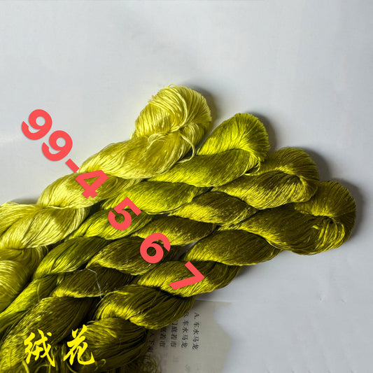 400 m Monofilo di seta di gelso non ritorto per ricamo di Suzhou (set99) - Fili Ronghua
