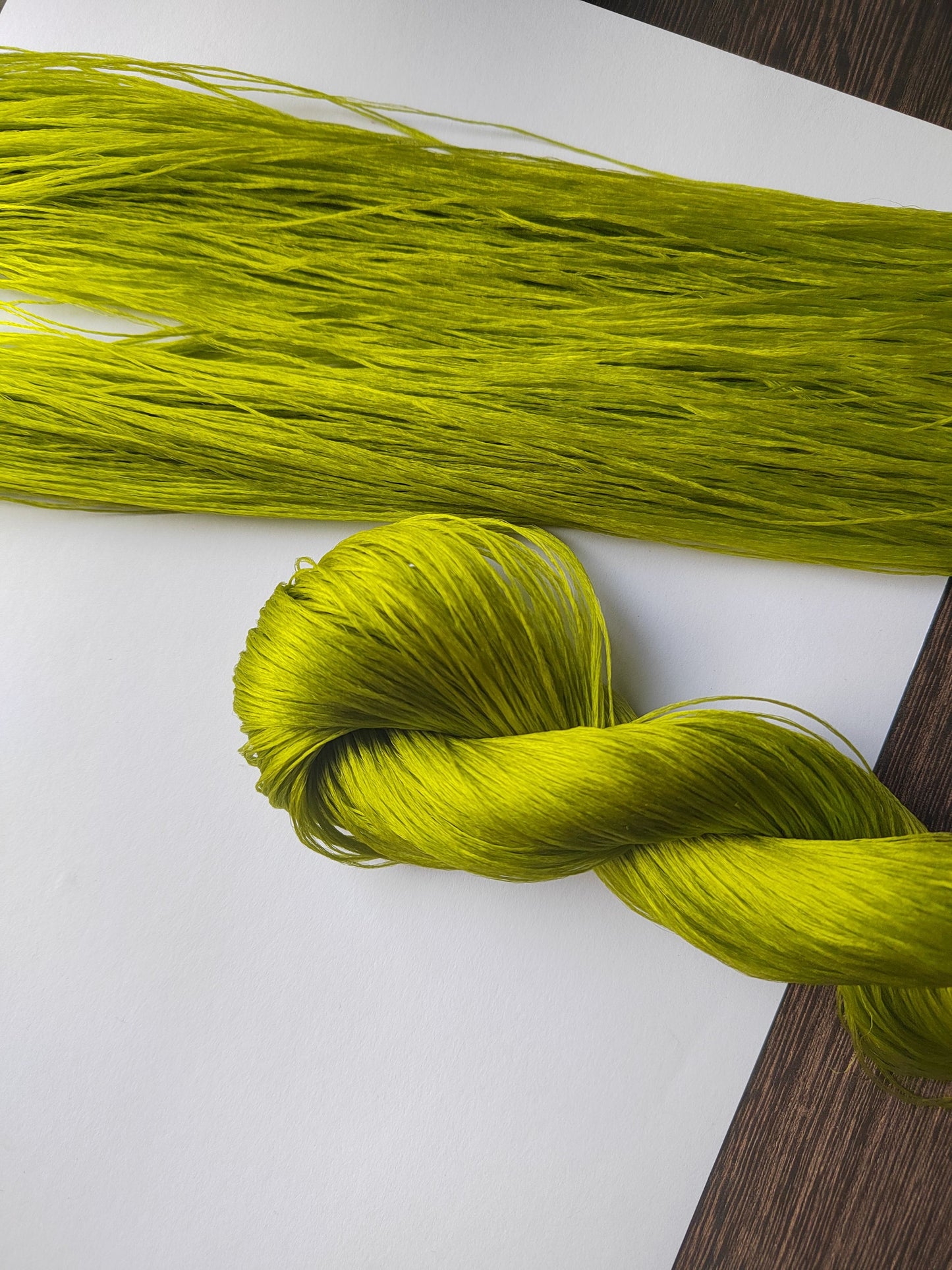 20g 5A Filo di seta grezza di gelso (verde autunnale) - Per Ronghua, Parrucche