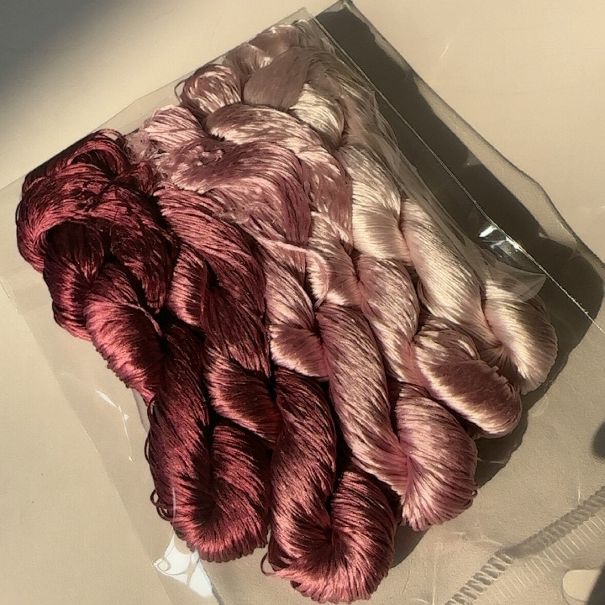 80m Suzhou Embroidery Untwisted Mulberry Silk Thread(#137   80m*5) - Ronghua Threads