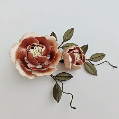 Peony Bespoke Hairpin - Silk Hairpin(Chanhua)